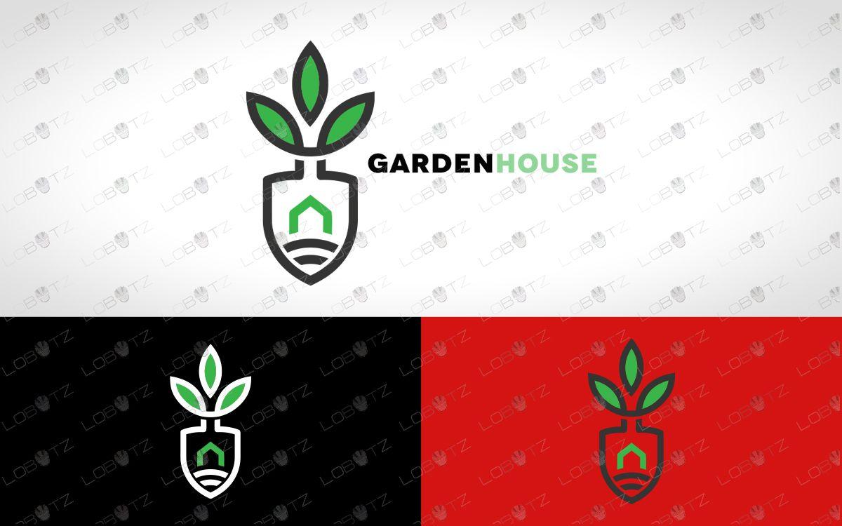 Red and Green Shovel Logo - Premade Shovel Logo| Gardening Logo For Sale - Lobotz