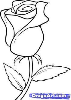 Easy Black and White Rose Logo - drawing beautiful roses | How to Draw a White Rose, Step by Step ...