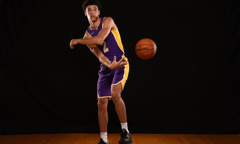 Wish On Lakers Jersey Logo - LOOK: Lonzo Ball wears new Lakers jersey with Wish app patch