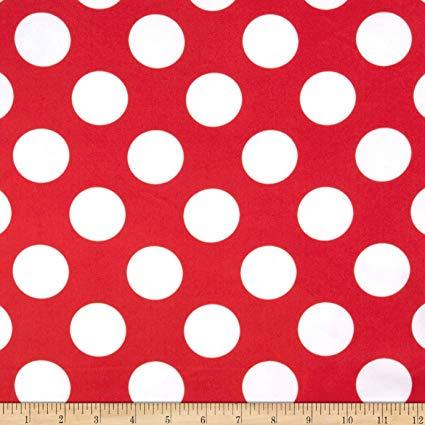Red and White Dot Logo - Amazon.com: Ben Textiles Charmeuse Satin Large Polka Dots Red/White ...