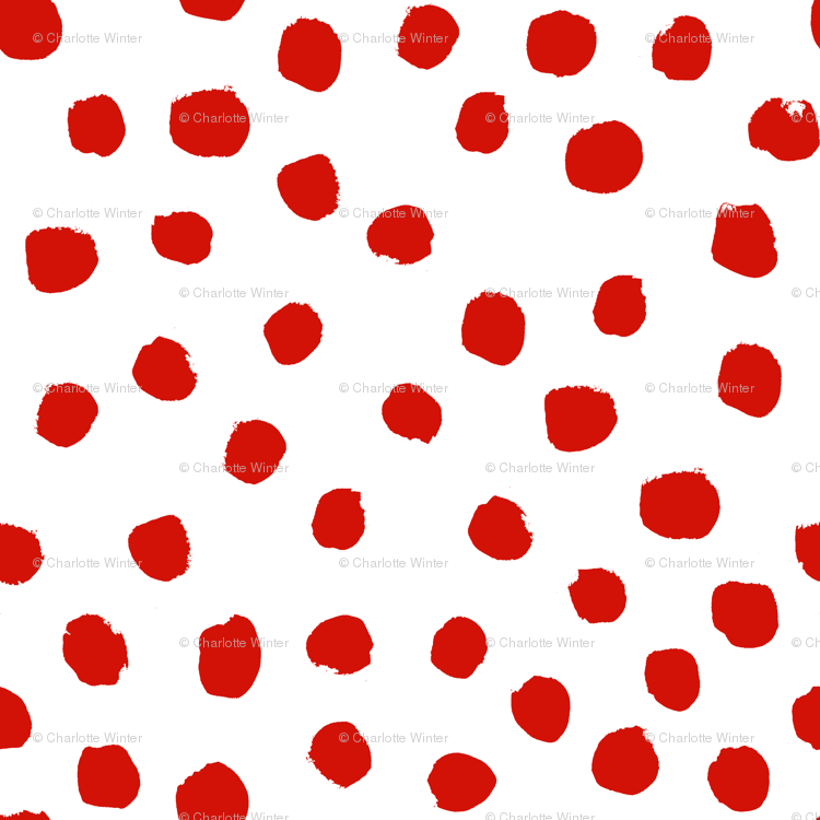 Red and White Dot Logo - christmas dots red and white dots painted dots dot xmas holiday