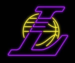 Lakers Logo - New Los Angeles Lakers Logo Neon Sign 20x16
