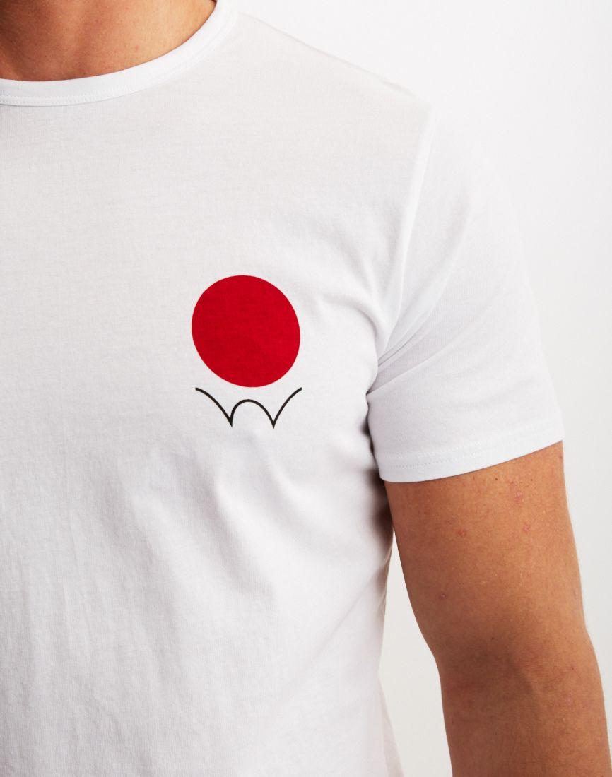Red and White Dot Logo - Edwin Red Dot Logo T Shirt White In White For Men