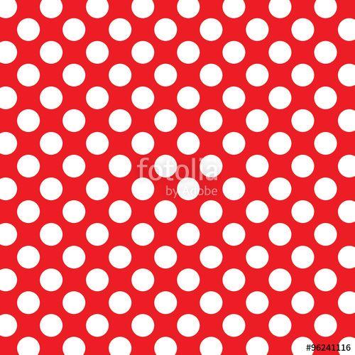 Red and White Dot Logo - Polka dots background with White dots and Red background