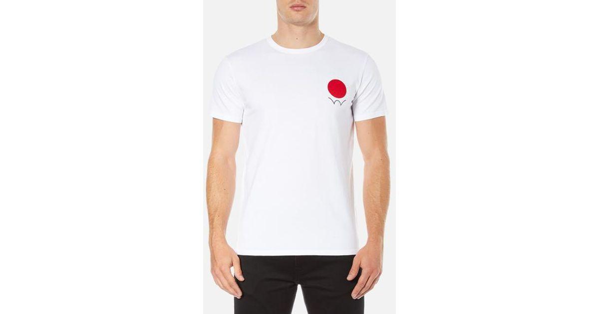 Red and White Dot Logo - Edwin Men's Red Dot Logo 2 Tshirt in Black for Men