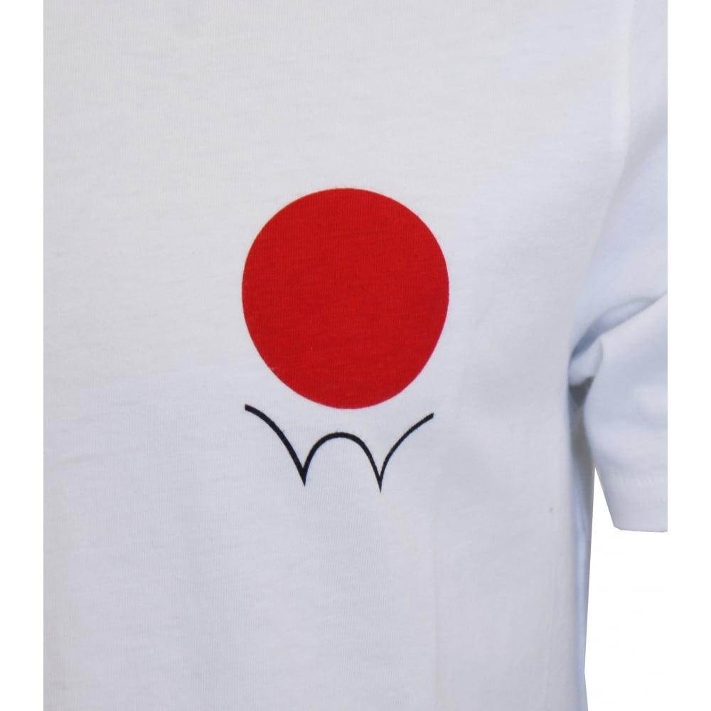 Red and White Dot Logo - Edwin Red Dot Logo T Shirt White