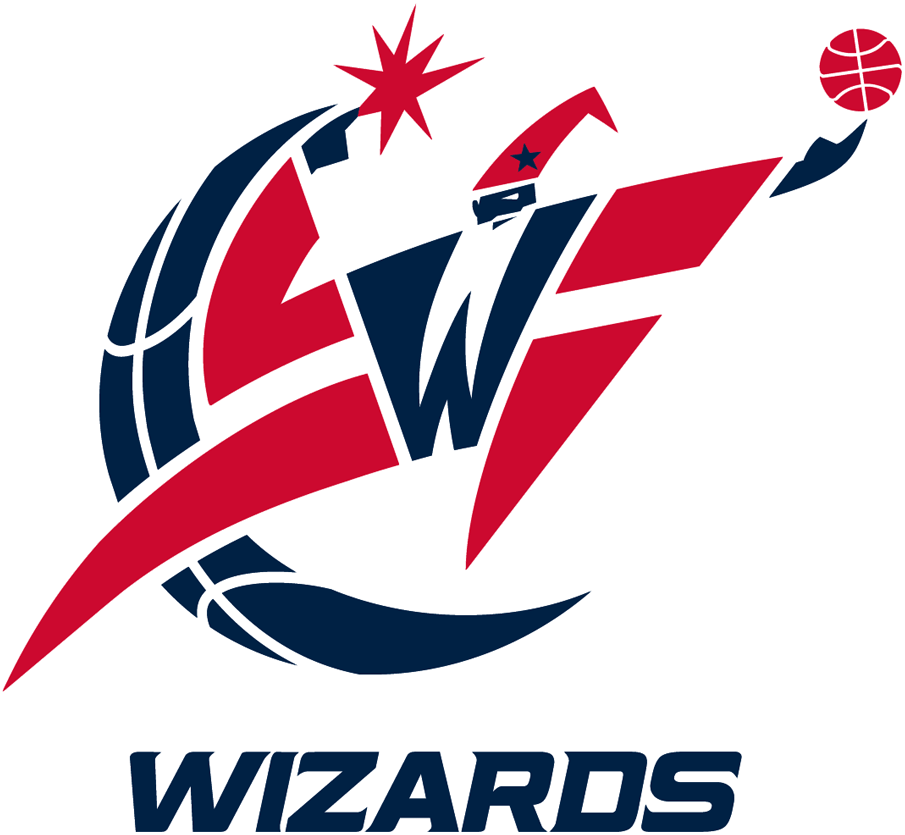 Red White and Blue Sport Logo - Washington Wizards Primary Logo - National Basketball Association ...