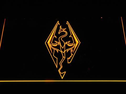 Yellow Dragon Logo - Skyrim Dragon Logo LED Neon Sign