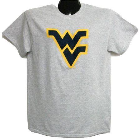 West Virginia Flying WV Logo - West Virginia Mountaineer's Flying WV Light Grey Tee-shirt XL