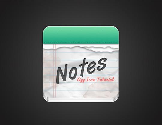 Notes App Logo - How To Create A Notes App Icon In Photohop
