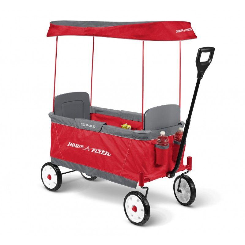 Red Radio Flyer Logo - Ultimate EZ Folding Wagon with Canopy