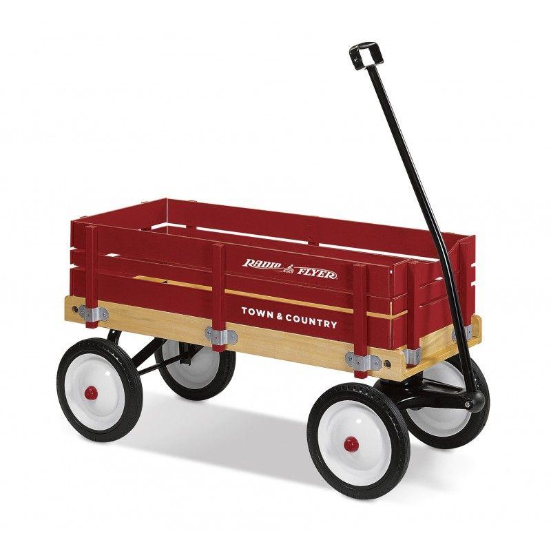 Red Radio Flyer Logo - Town & Country Wagon - Red Wooden Wagon | Radio Flyer
