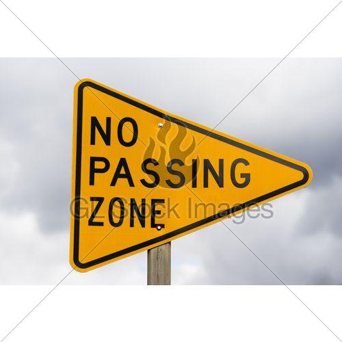 Yellow Triangle Logo - Yellow Triangle Road Sign Warning No Passing Zone · GL Stock Images