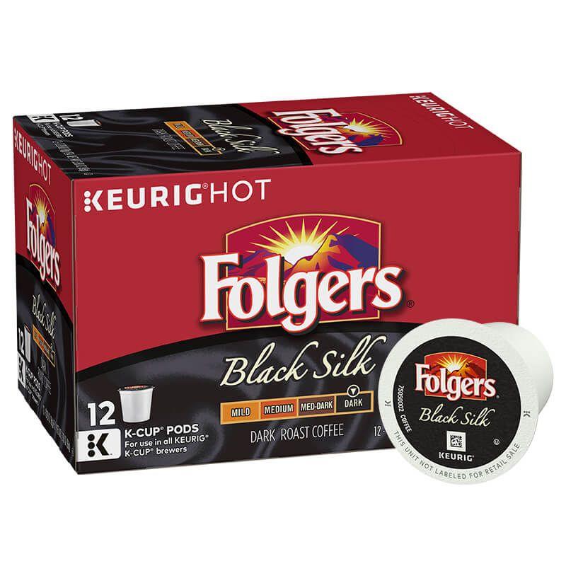 Dark Roast Coffee Brands Logo - Black Silk K-Cup Pods – Folgers Coffee