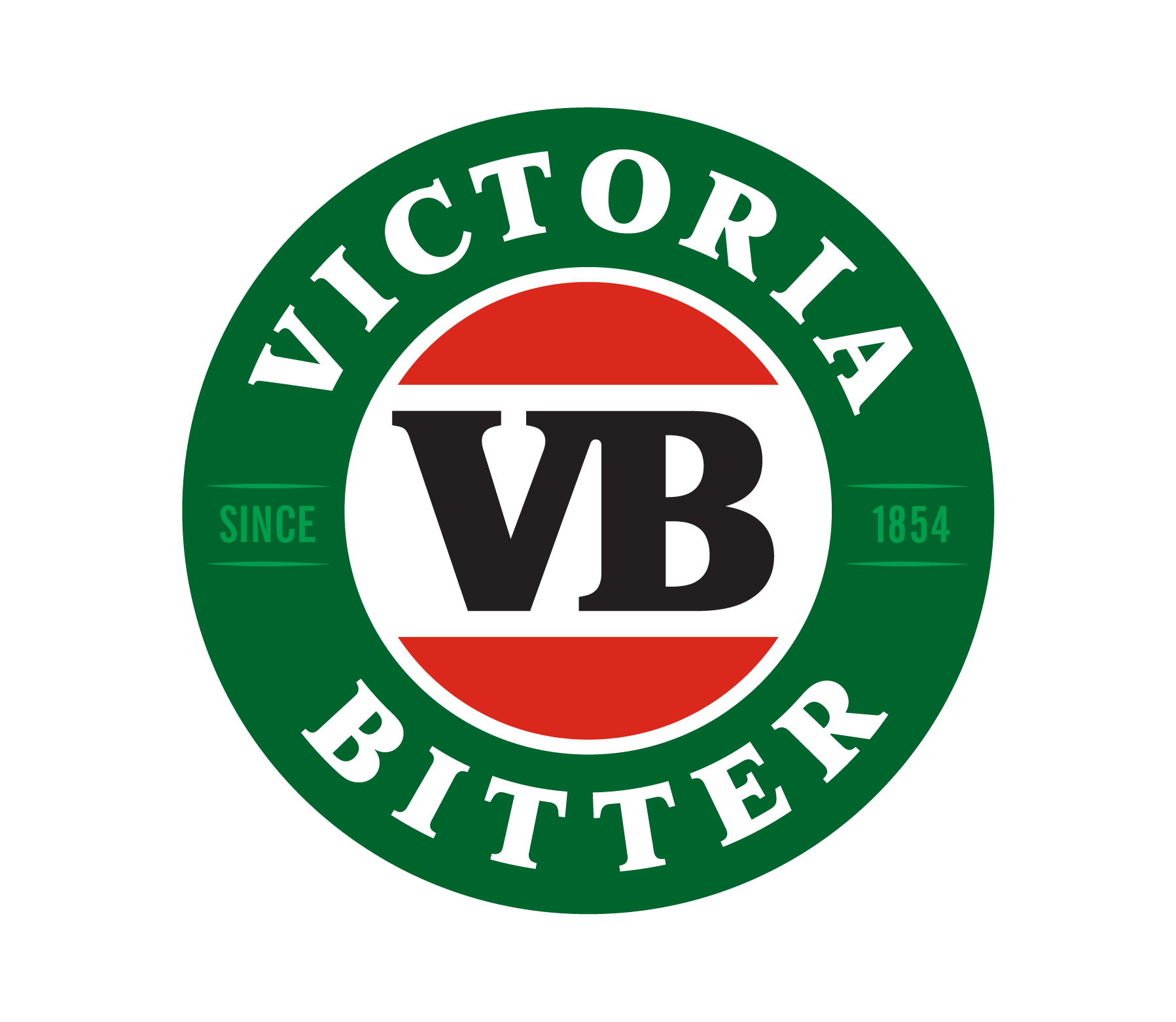 Victorian Black and White Logo - Victoria Bitter - For a hard earned thirst.