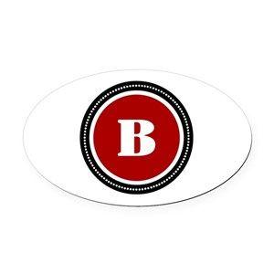 Car with Red Oval Logo - Bb Car Magnets