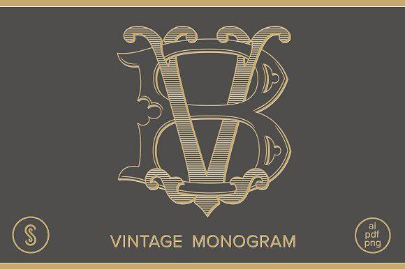 VB Logo - BV Monogram VB Monogram ~ Logo Templates ~ Creative Market
