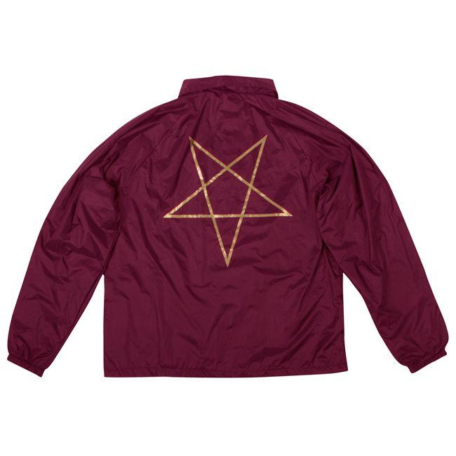 Thrasher Pentagram Logo - Thrasher Magazine Shop - Thrasher Pentagram Coach Jacket (Maroon)