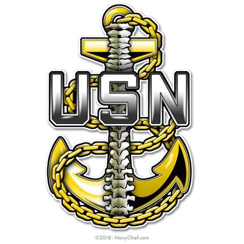 Navy Chief Logo - Backbone - Anchor