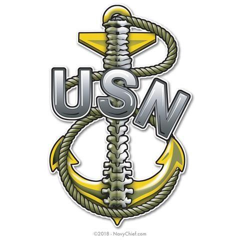 Navy Chief Logo - Backbone - Traditional Anchor