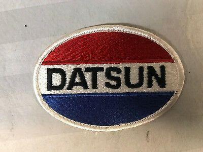 Red and White Oval Car Logo - DATSUN RED WHITE Blue Logo Oval Nissan Car Automotive Embroidered ...
