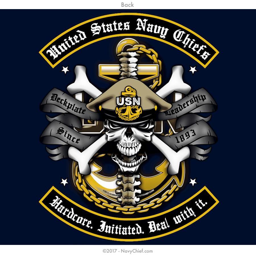 Navy Chief Logo - Hardcore. Initiated. Deal with it.