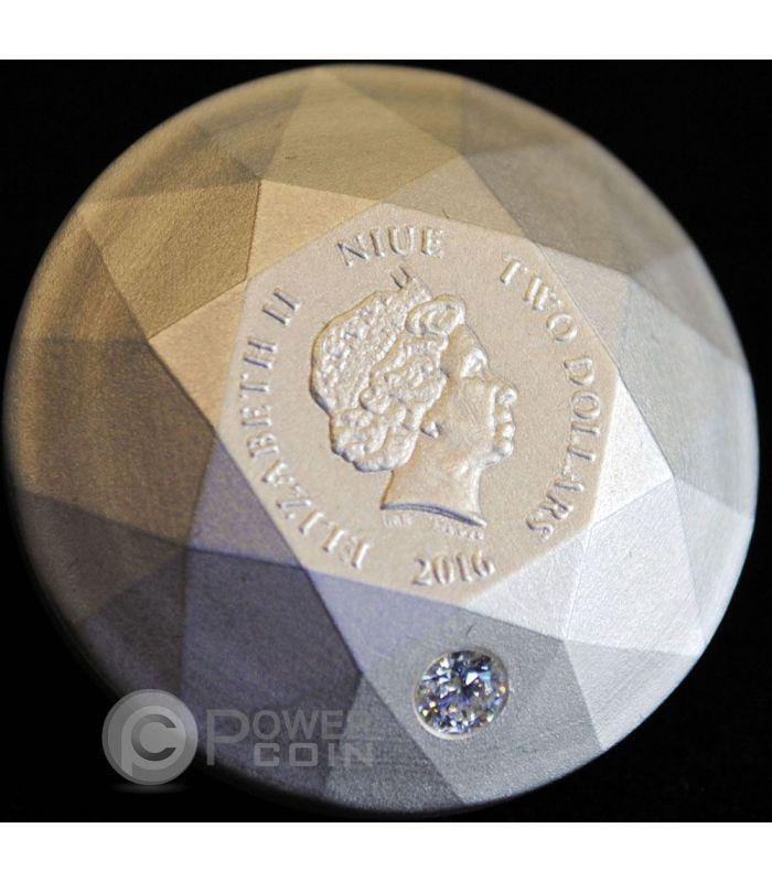 Silver Diamond Shape Logo - DIAMOND 3D Shape Silver Coin 2$ Niue 2016 - Power Coin