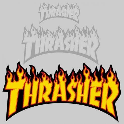 Magazine Thrasher Flame Logo - Thrasher Magazine Thrasher Flame Sticker (Large)