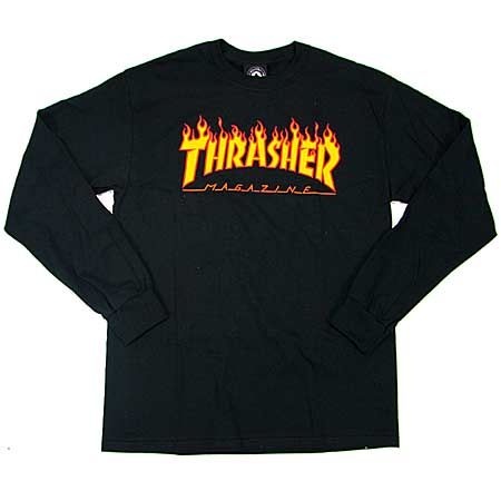 Magazine Thrasher Flame Logo - Thrasher Magazine Flame Logo Long Sleeve T Shirt in stock at SPoT