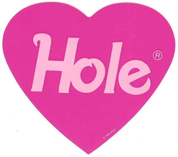Pink Heart Logo - Hole Vinyl Sticker Pink Heart Logo Courtney Love – Rock Band Patches