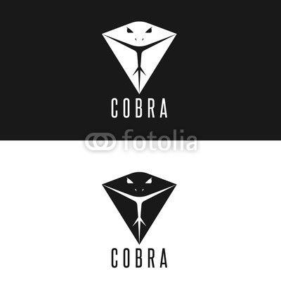 Cobra Head Logo - Cobra logo head snake with tongue out, modern silhouette of a