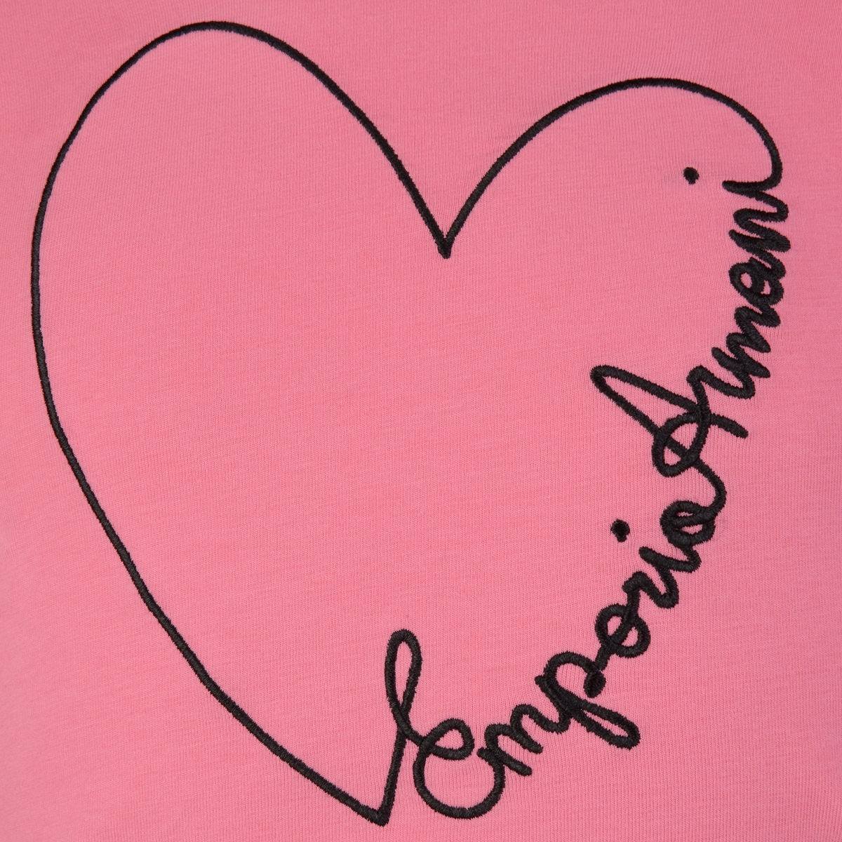 Pink Heart Logo - Emporio Armani Girls Pink Heart Logo Top