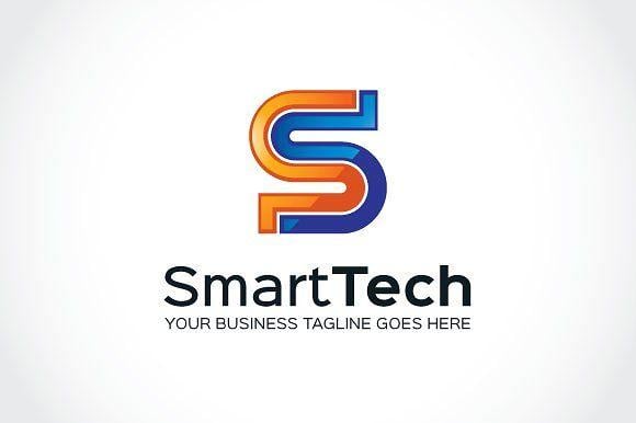 Red White and Tech Logo - Smart Tech Logo Template ~ Logo Templates ~ Creative Market