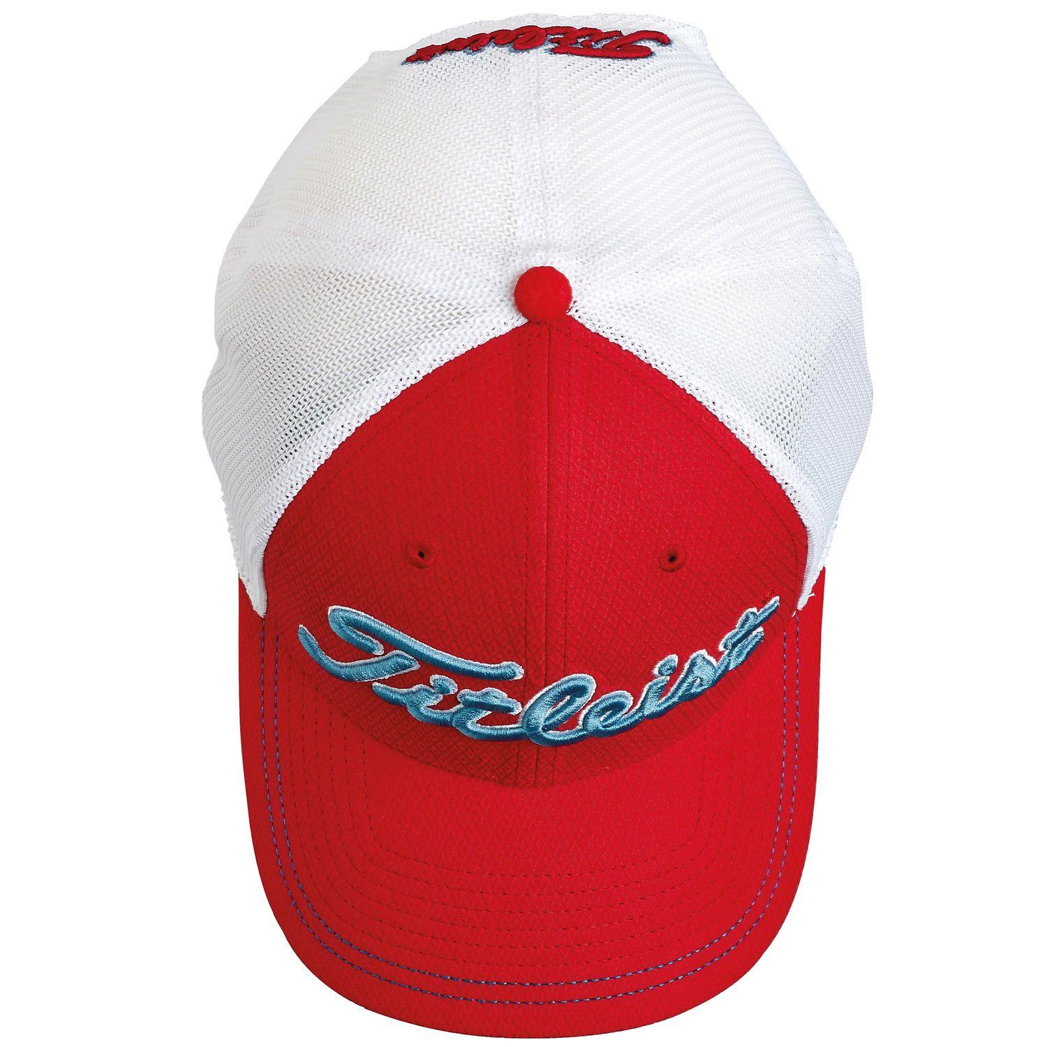 Red White and Tech Logo - Titleist Stretch Tech Mesh Adjustable Baseball Cap Red/White ...