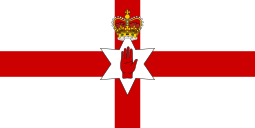 White and Red Hand Logo - Ulster Banner