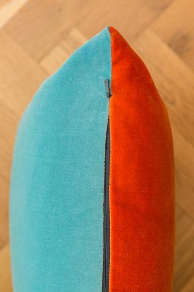 Turquoise and Burnt Orange Logo - Turquoise and Burnt Orange Velvet Cushion – Luxe 39
