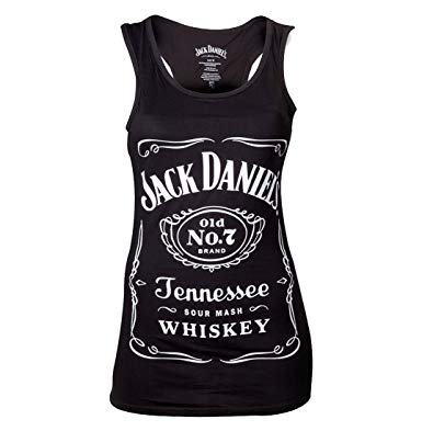 Black and White No Brand Logo - Jack Daniel's Woman's Old No.7 Brand Logo Tank Top, Black X Large