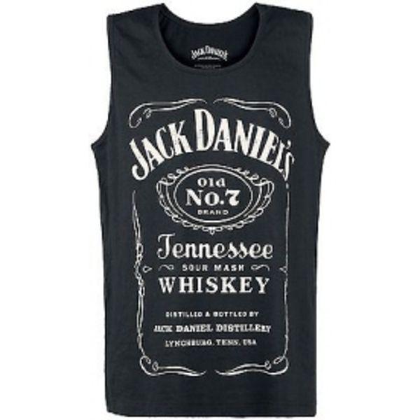 Black and White No Brand Logo - Jack Daniels Adult Male Old No.7 Brand Logo Medium Tank Top ...