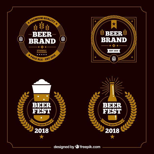 Bar Logo - Beer bar logo template collection Vector
