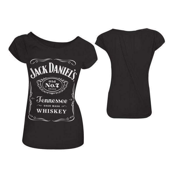 Black and White No Brand Logo - Jack Daniels Classic Old No.7 Brand Logo Women's Skinny Medium ...