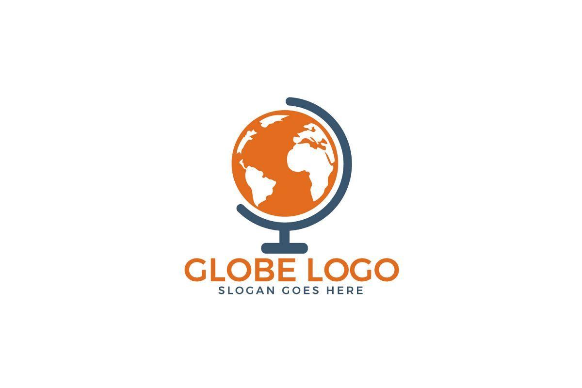 Orange Globe Logo - Globe logo design.