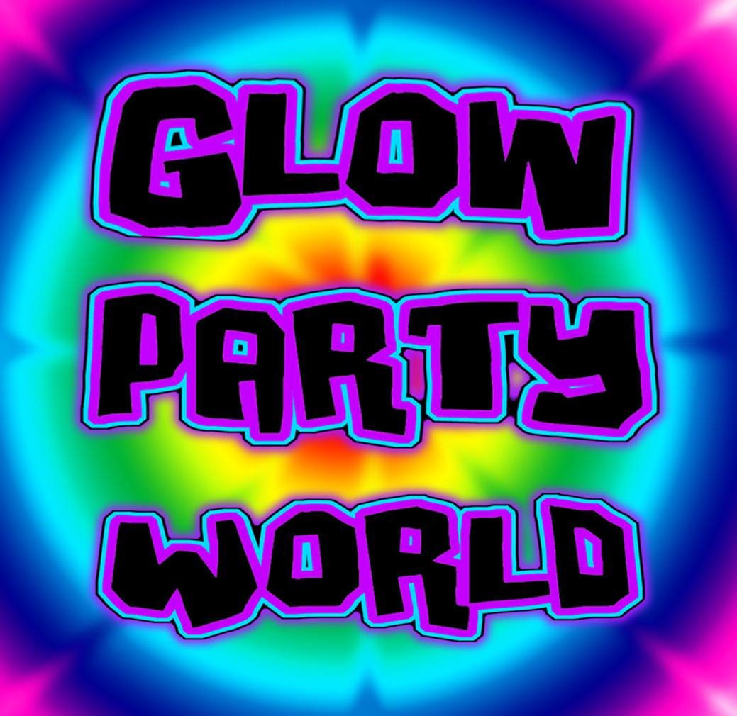 Glow World Logo - Black light LED glow party kits UV ultra violet lights neon party
