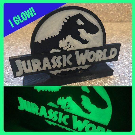 Glow World Logo - Jurassic World Logo Stand: Great for Birthday Cake Toppers