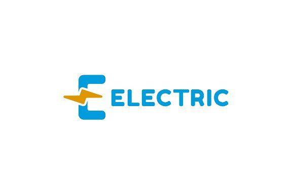 Orange E Logo - Electric - Letter E Logo ~ Logo Templates ~ Creative Market
