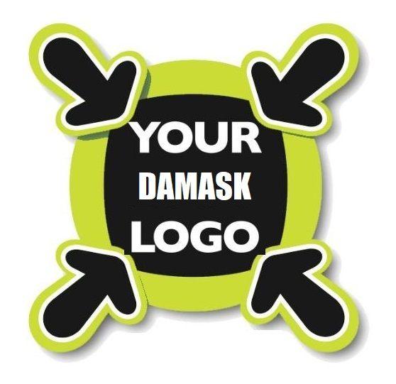Damask Logo - PIECES LOGO DAMASK 9 X 6 cm for CUSTOMIZABLE PRODUCTS