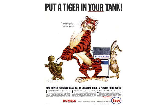 Exxon Tiger Logo - The history of advertising in quite a few objects: 43 Esso tiger tails