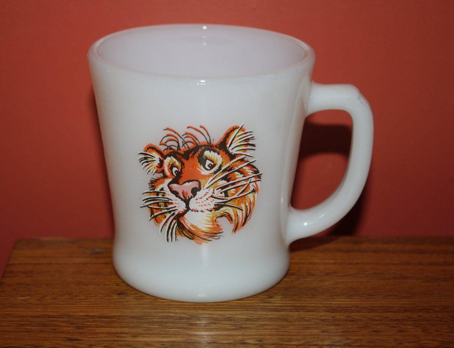 Exxon Tiger Logo - Original 1960's ESSO EXXON Gas Station Promotional Mug; Vintage Fire