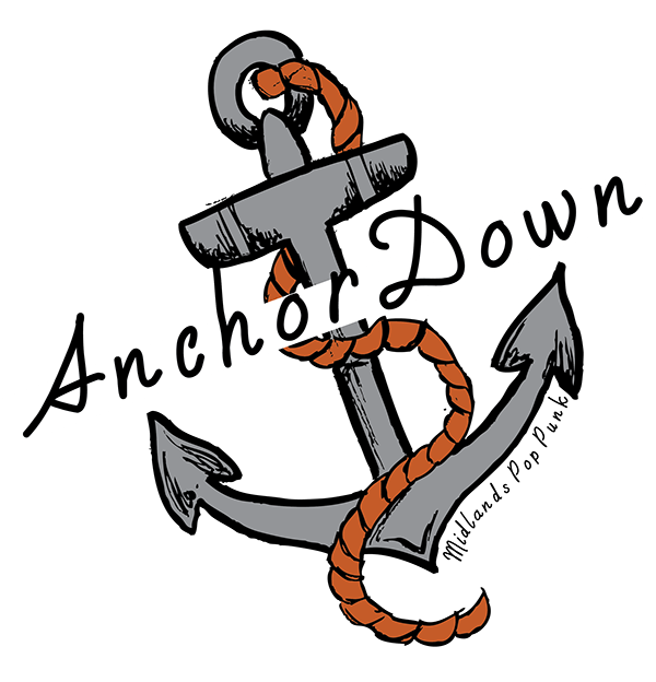 Anchor Down Logo - Anchor Down Midlands Pop Punk Logo on Student Show