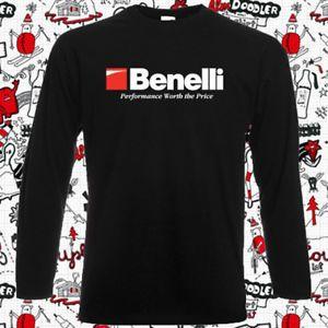 Benelli Firearms Logo - Benelli Gun Firearms Logo Men's Long Sleeve Black T-Shirt Size S-3XL ...
