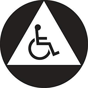 Title 24 Logo - Accessible All Gender Unisex Restroom Door Sign, ADA Compliant